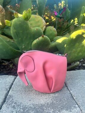Loewe Pink Elephant Bag - Small